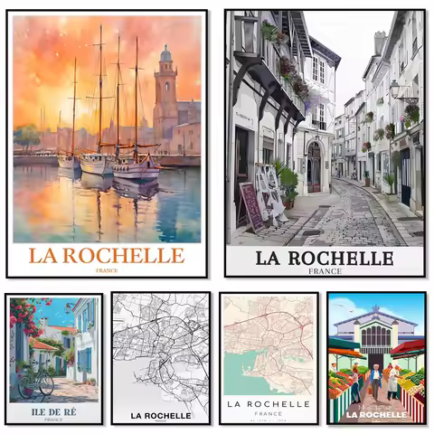 La Rochelle La Grosse Horloge, Port - Charente-Maritime, Ile d'Oleron, Ile de Ré, Sailboat, La Roche