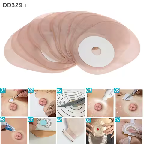 〔DD329〕 10PCS System Colostomy Bags Disposable Ostomy Drainable Single Pouch