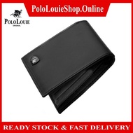 Original Polo Louie Top Synthetic Leather Premium Logo Trifold Short Wallet For Men Card Coin Purse 