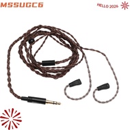 MSSUGYL 4 Strands Woven Cable, Lossless Sound 3.5mm Plug Headphone Replacement Cable, 3.9ft OFC Core