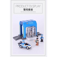 Simulation Public Security Bureau Set Compatible With ikea Track Wooden Train Toy Catch Thief Rail C