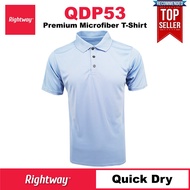 【PREMIUM】 RIGHTWAY Baju Polo Tshirt Jersey Microfiber Berkolar Lelaki Murah QDP53 LIGHT BLUE