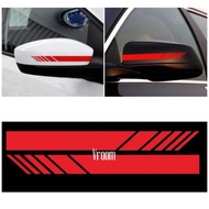 2pc Car Side Mirror Sticker Auto Body Decal Stripe Vinyl Graphic Reflector Motor Helmet Perodua Proton Axia Myvi DIY