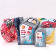 Shell น้ำมันเครื่องเบนซิน HELIX HX8 5W-40 ปริมาณ​ 3 / 4 ลิตร