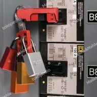Circuit Breaker Lockouts-Circuit Breaker Lockout Toggle Steel Red
