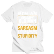 Grumpy Old Man Grandpa Shirt Funny T-Shirt Gift for Grandpa Polyester Fiber Rabbit Pattern Short Sle