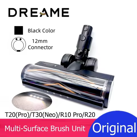 Original Dreame Electric Multi-Surface Brush Head Black For T30 T30 NEO T20 Pro T10 R10 Pro R20 Hand
