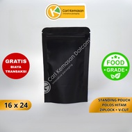Standing Pouch 16 x 24 Black Non-Window Ziplock Plastic Packaging