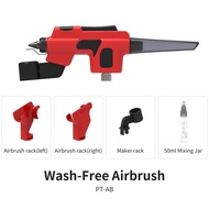 【DSPIAE PT-AB】Wash-Free Airbrush with Marker Rack for Scale Model Painting Quick Color Change Hobbyi