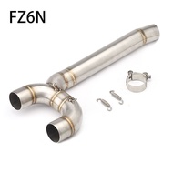 Motorcycle Exhaust Muffler pipe Connecter Middle Pipe For Yamaha FZ-6N FZ-6S FZ6