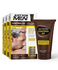 Just for Men Control GX Grey Reducing Shampoo for Lighter Shades of Hair, Blonde to Medium Brown, Gr