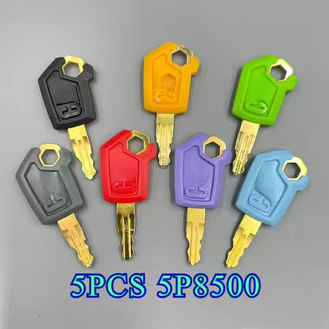 5PCS 5P8500 Key Ignition Start and Door Lock High Quality Key For Caterpilla Excavator Dozer Loader 