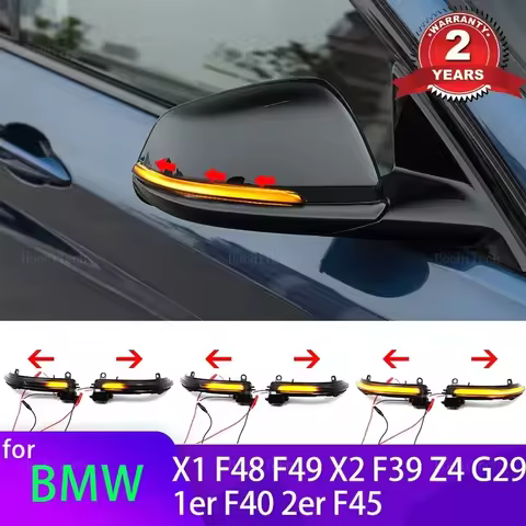 2x LED Side Mirror Dynamic Turn Signal Sequential Light For BMW X1 F48 F49 X2 F39 F40 F45 F46