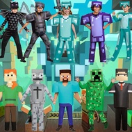 Minecraft COS costume Halloween children's mini world Steve Creeper Ender Dragon Liuyi sta我的世界COS服万圣