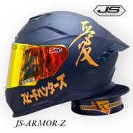 Js Armor Z Black dof Kenji helmet, handsome 3D spoiler package