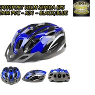 MERAH Taffsport EPS Foam PVC Bike Helmet - x31 - Black/Blue - Red