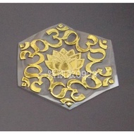 曼荼羅OM蓮花幾何圖案滴膠金字塔材料銅質超薄通用手機金屬貼
