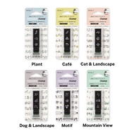 Midori Paintable Pre-inked Stamp Roller, H138 × W60 × D20 mm ABS Material, Cute Japanese Paintable S