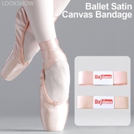 LOOKSHOW 200cm Woman Satin Canvas Ballet Pointe Shoes Bandage For Ballerina Dancing L9T4