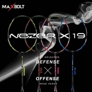 Maxbolt Nezer 19, 7u Badminton Racket, 65g, Max Tension 30Lb, Hexagon Shaft