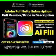 ⭐ Adobe Genuine Subscription Creative Cloud Software - with Generative AI Fill