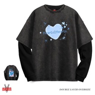 MACDEER CARMEN HEARTS2HEARTS Washed Double Layer Oversize PREMIUM WASHED H2H 7-8 T-Shirt