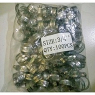 STAINLESS HOSE CLAMP WITH HANDLE SIZE 3/4 LPG HOSE CLAMP FPR HOSE VALVE PRICE PER PIECE 1PCS