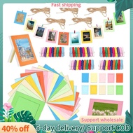 105Pcs 6 Inch Colorful Paper Photo Frames Set for 4 X 6Inch Photo, Hanging Photo Display Frames