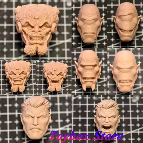 1/12 Invincible Omni-man Unpainted Head Sculpt Angstrom Levy Alien Allen White Model Toys Accessory 