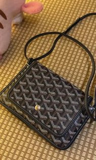 全新GOYARD Plumet Y字老花滿印多口袋可拆卸肩帶 帆布拼皮 WOC信封包手拿包斜挎單肩袋PLUMETPMLTY