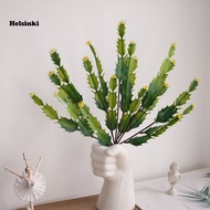 HLS Fake Decor Plant Decoration 13 Inch Realistic Artificial Cactus with Purple Flowers – Unpotted F