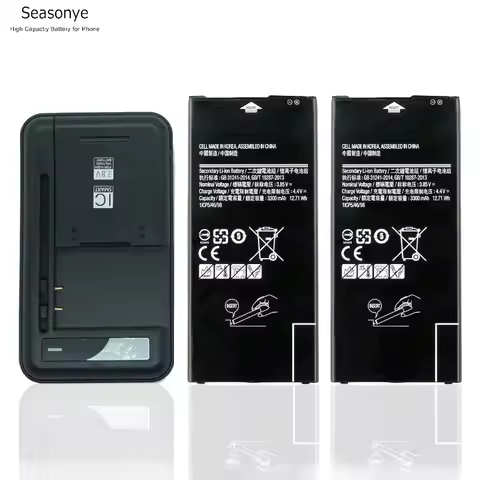 Seasonye EB-BG610ABE Phone Replacement Battery + Universal Charger For Samsung Galaxy J6 Plus J6+ J6