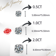 Camilla Jewelry Saudi Gold 18k Pawnable Legit/Moissanite Earrings With Gra Certificat/Stud Diamonds 