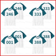 NS1 Squid Game Season 2 number 001 246 333 388 summer T-shirt Anime Short Sleeve Top SN1
