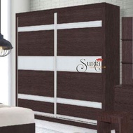 Bedroom set with sliding wardrobe 6x8ft / Set Bilik tidur almari sliding 6x8 kaki (Katil Queen)