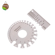 Nebaby 0-36 Round AWG SWG Wire Gauge Thickness Ruler Gauge Diameter Stainless Steel Measurer Tool We