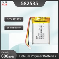 * /582535 3.7V 600mah Rechargeable Li Lithium Polymer Battery For DVR GPS LED Lights Navigation Vide