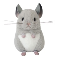 Yoshide Plush Toy Riku's Friend Chinchilla (Gray) 18.5cm 180222