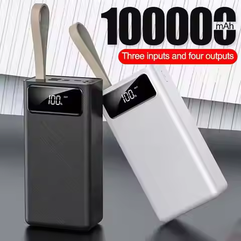 Power Bank 100000mAh Portable Charging Poverbank PowerBank External Battery Charger Powerbank 80000 