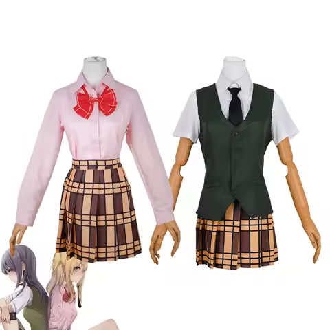 Anime Citrus Cosplay Costume Aihara Yuzu / Aihara Mei Uniform Outfit Women Girls Suit Necktie Shirt 