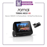 70Mai A810 4K Dash Cam (Sony Starvis 2 IMX678 Support Dual Channel & HDR | Built-In ADAS & GPS)