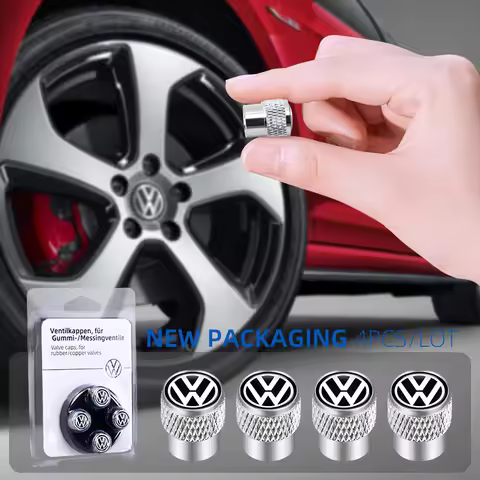 Aluminum Alloy Car Tires Valve Cap for Volkswagen VW Passat Polo TIGUAN CADDY Touran Golf