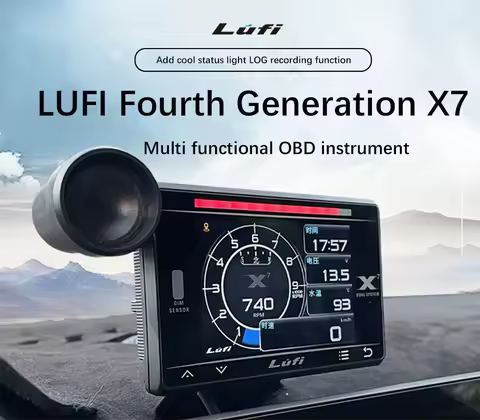 New Fourth Generation LUFI X7 head up display OBD Instrument Water Temp Exhaust Temp Turbo Speed LCD
