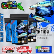 Channa Food Blue 100 Gram Pelet Ikan Channa