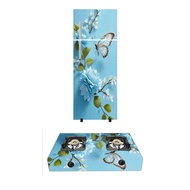 2-DOOR FRIDGE & 2-BURNER STOVE STICKERS WITH BUTTERFLY MOTIF