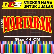 MARTABAK WRITING CUTTING STICKER DOUBLE LETTER STICKER STICKER FOR SALES NAME