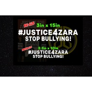 Stiker JusticeForZara - Big Size -MPV, SUV, Lorry & Medium size - kereta Automotive Exterior Accesso