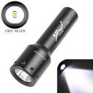 竣暘 - CREE-T6LED 1200流明 強光充電專業潛水手電筒 IPX8防水 充電充機一套