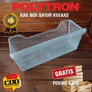 RAK BOX SAYUR DAN BUAH KULKAS POLYTRON 1 PINTU DAN 2 PINTU ORIGINAL BEKAS