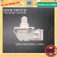 SHARP HITACHI 3 PIN REFRIGERATOR FREEZER FRIDGE FAN LIGHT SWITCH LIGHTING SWITCH DOOR SWITCH SPARE PART - QSW-PA092CBZA